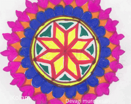 Rangoli: Magenta Rangoli