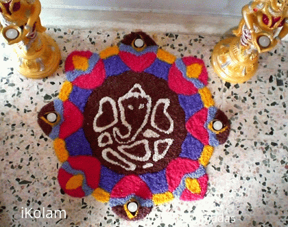 Rangoli: Ganesh - Rangoli (contest entry_110)