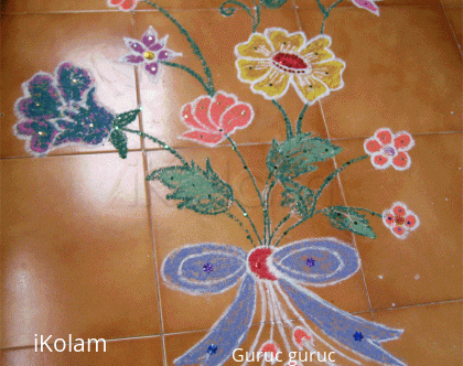 Rangoli: Flower bunch