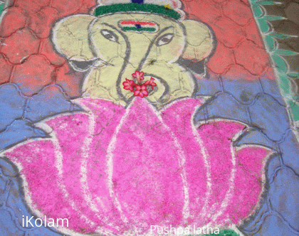 Rangoli: Patriotic Ganesha