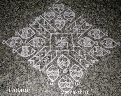 Rangoli: Fish kolam