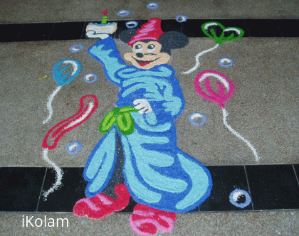 Rangoli: Micky Mouse