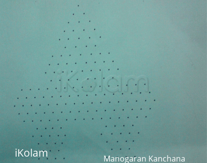 Rangoli: M.Kanchana's chariot Kolam - Dot details