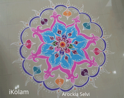 Rangoli: Rangoli I made in my office