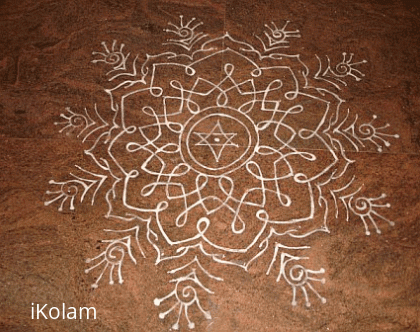 Rangoli: Rangavalli done with maida batter