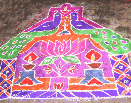 Rangoli: Peacocks' castle