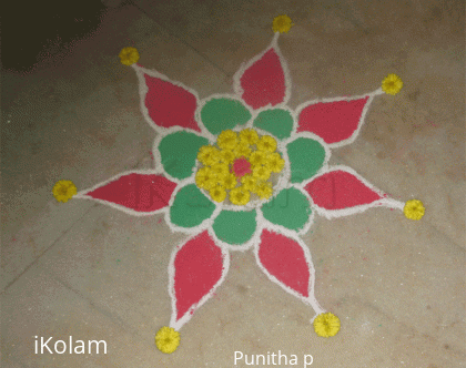 Rangoli: My first pongal kolam