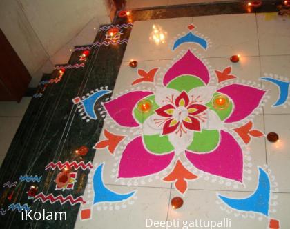 Rangoli: lights and petals