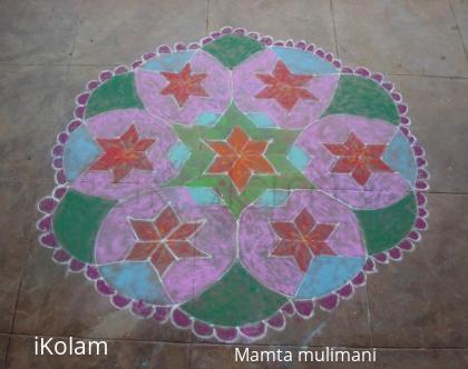 Rangoli: Colorful flowers for diwali