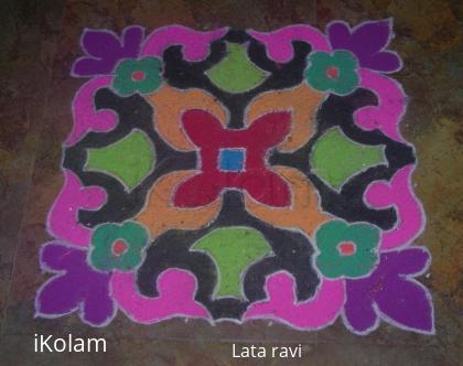 Rangoli: rangoli made during deepavali