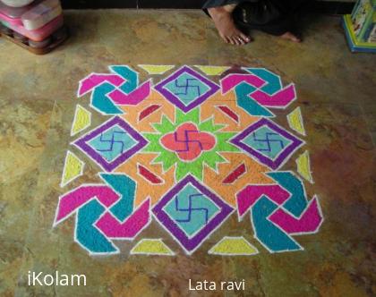 Rangoli: rangoli made on tulsi vivah day 