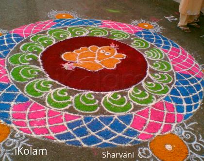 Rangoli: Ganpati rangoli (sharu)