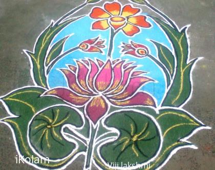 Rangoli: Lotus rangoli