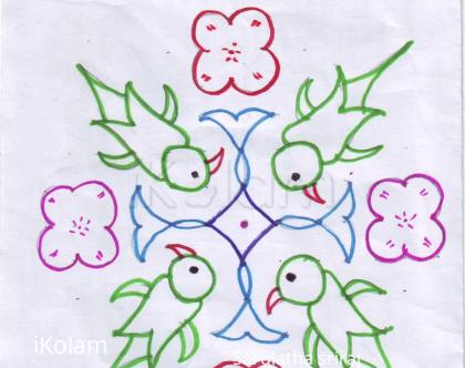 Rangoli: poo kolam 