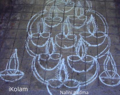 Rangoli: karthika deepam rangoli