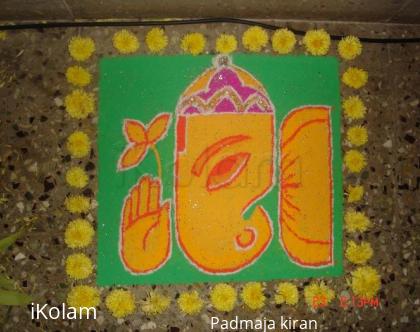 Rangoli: happy vinayaka chaturthi