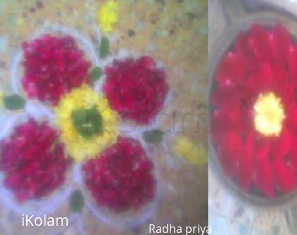 Rangoli: Flower rangoli