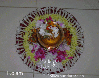 Rangoli: Karthigai nalvilakku