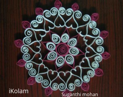 Rangoli: quilled kolam