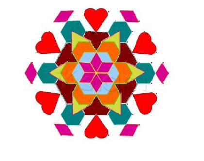 Rangoli: Love flower