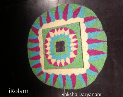 Rangoli: Rangoli around havan kund