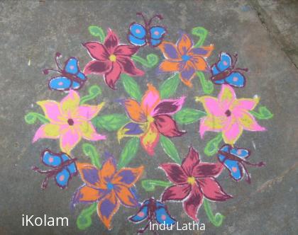 Rangoli: periwinkle