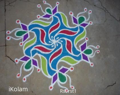 Rangoli: Tear drop rangoli