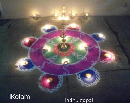 Rangoli: Karthigai deepam rangoli