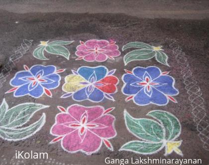 Rangoli: Flower kolam