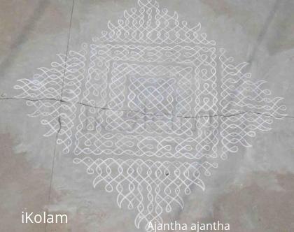 Rangoli: dot pattern for my chikku kolam