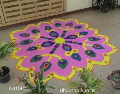 Rangoli: apartment kolam on Diwali