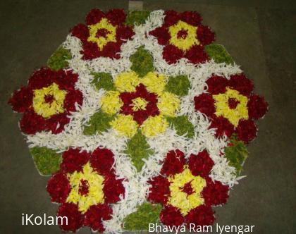 Rangoli: Dotted  Rangoli with Flowers