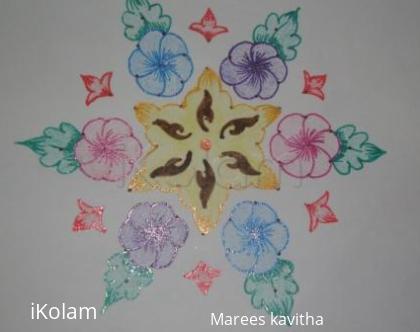 Rangoli: dot flower kolam