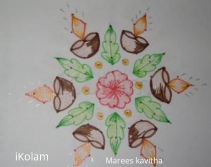 Rangoli: dot kolam for kaarthigai