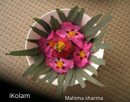 Rangoli: flower bowl