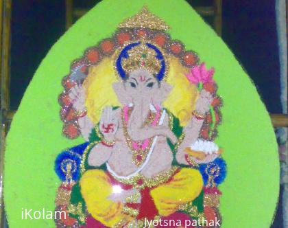 Rangoli: GANESHA ON DEEPAWALI - contest