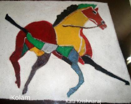 Rangoli: Bit Painting-horse