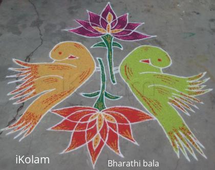 Rangoli: Birds & lotus