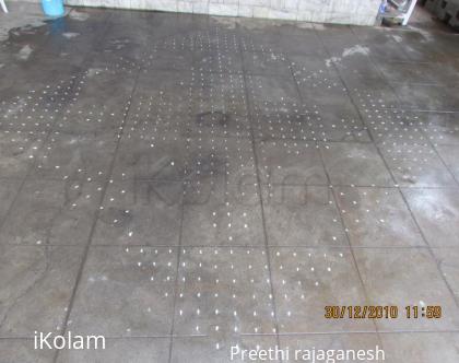 Rangoli: dot grid for margazhi contest 2011