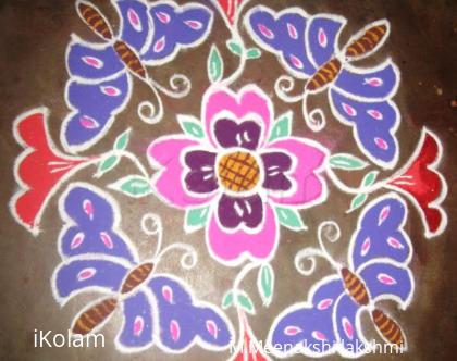 Rangoli: Butterfly kolam