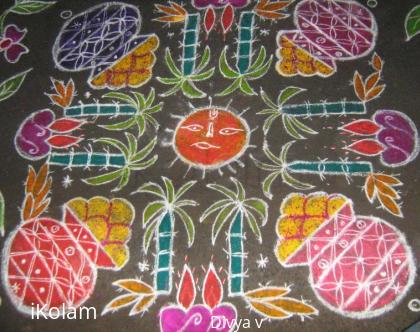 Rangoli: pongal kolam