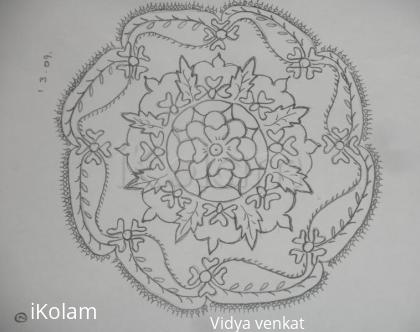 Rangoli: pencil sketch rangoli