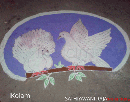 Rangoli: A Couple of birds