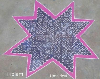 Rangoli: chikku kolam and dot pattern for contest