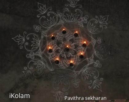 Rangoli: karthigai deepam kolam