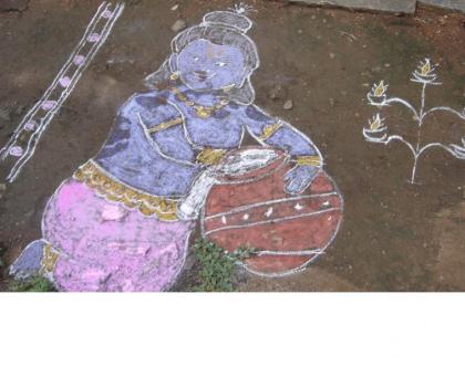 Rangoli: Benne Krishna 