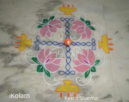 Rangoli: Rangoli near Puja