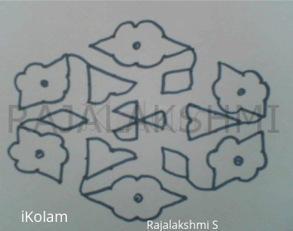 Rangoli: Dotted kolam 11 - 6