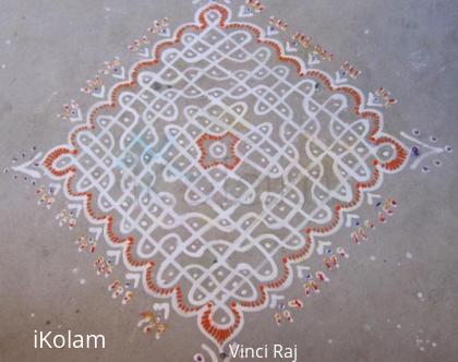 Rangoli: 15x1 Dot Kolam