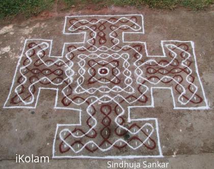 Rangoli: Ugadi Chikku Padikolam